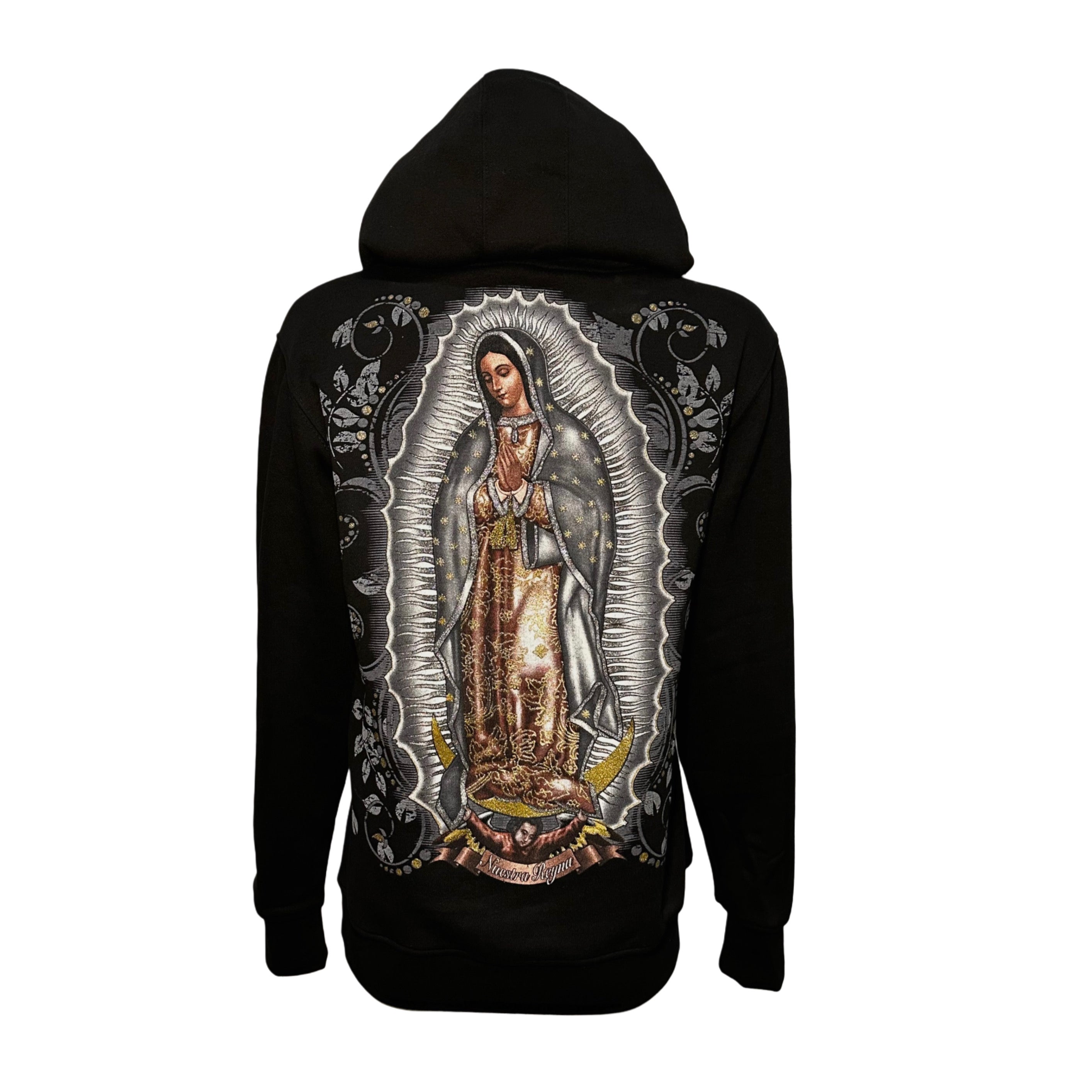 Silver Hoodie De La Virgen de Guadalupe
