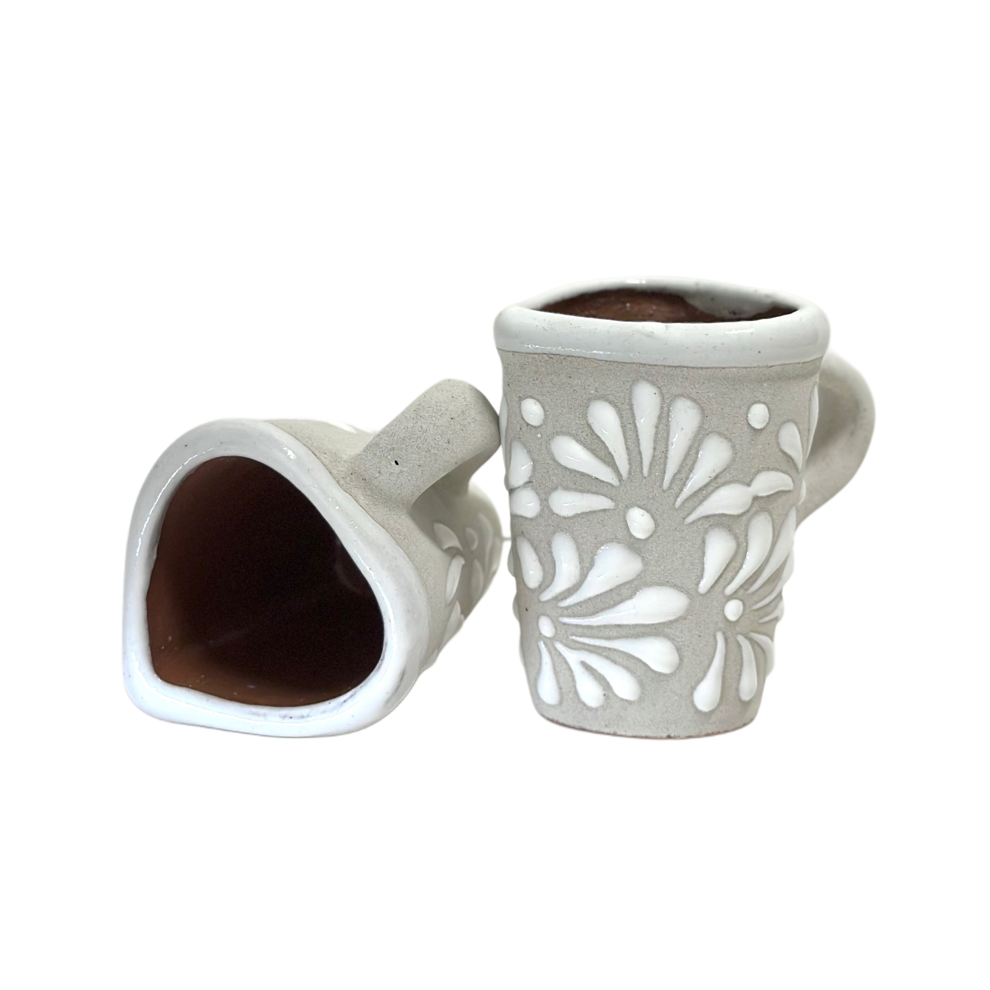 Talavera Styled Heart Shot Glasses